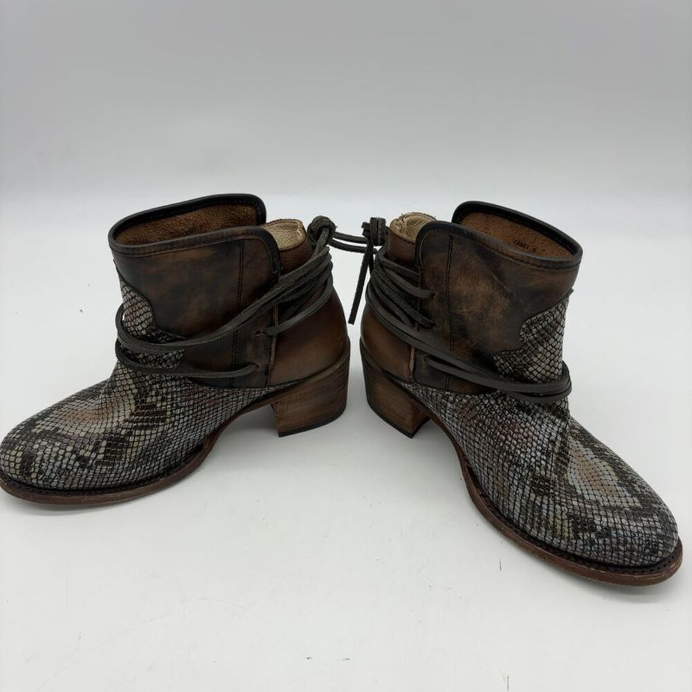 Freebird by Steven Snake-Effect Leather Ankle Boots - Picture 2 of 9